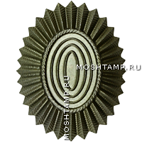 Кокарда ФСБ России металлическая защитного цвета