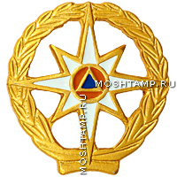 Эмблема петличная металлическая МЧС России с просечками